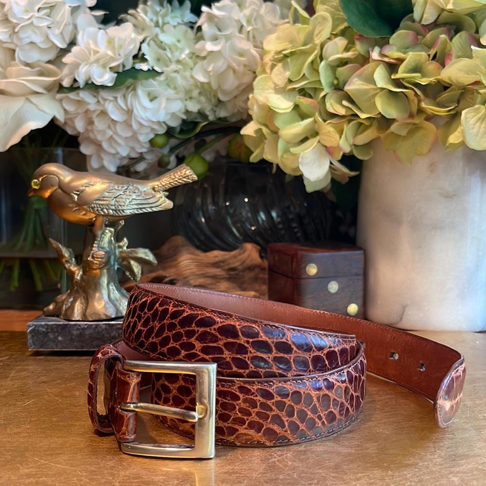 Genuine American Alligator Leather Belt | Made in Italy